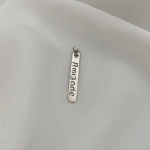 Pingente Plaquinha Amizade Prata 925