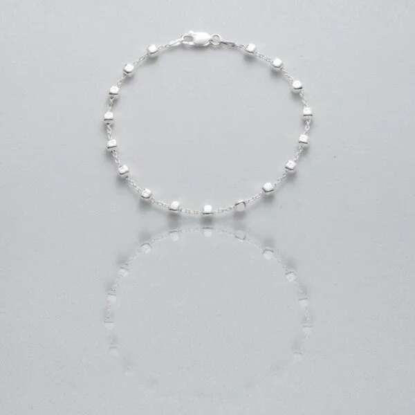 Pulseira  Quadrados 3mm Prata 925 - Imagem 1