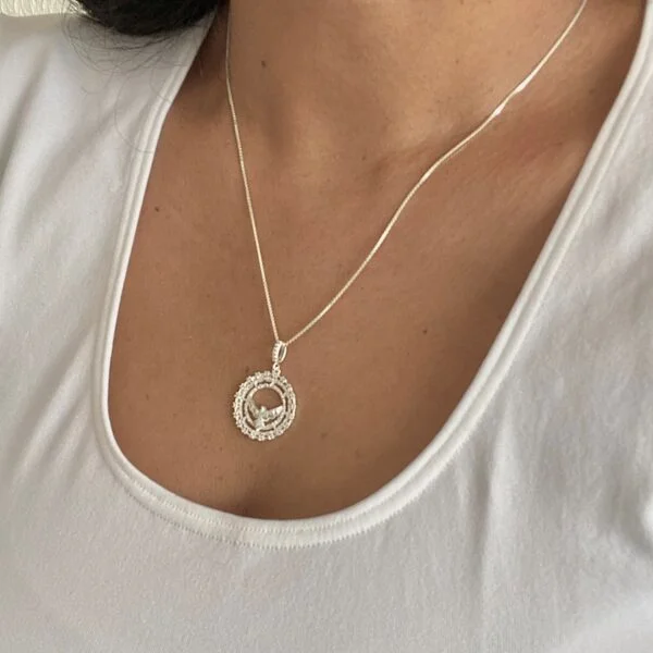 Pingente Medalha Espírito Santo Prata 925 - Imagem 2