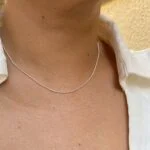 Corrente de Bolinhas 1mm de 40cm Prata 925 - Imagem 3