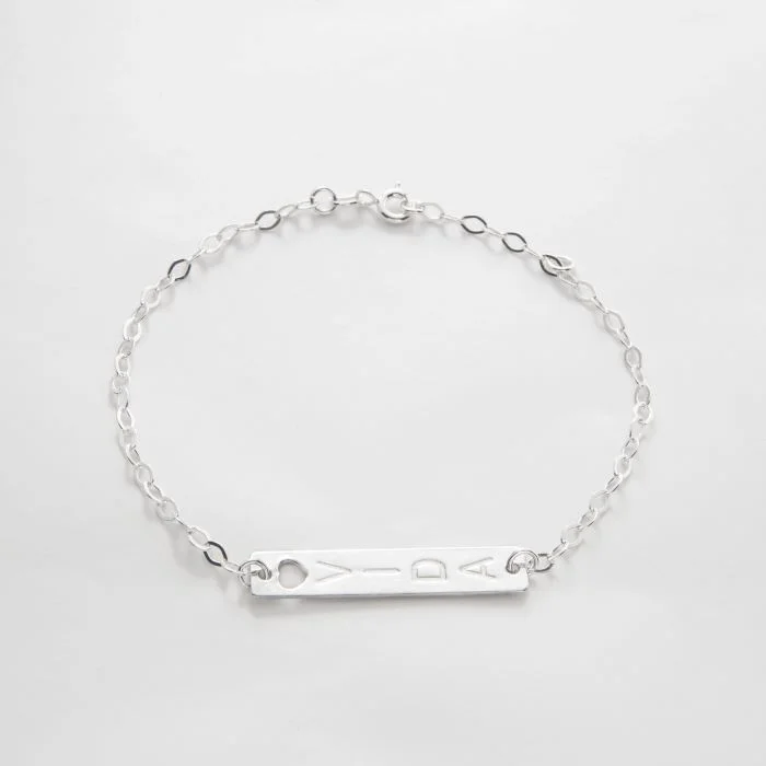 Pulseira Placa Vida Prata 925