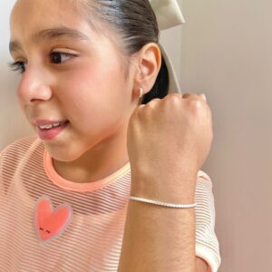 Pulseira Riviera Infantil Branca Prata 925