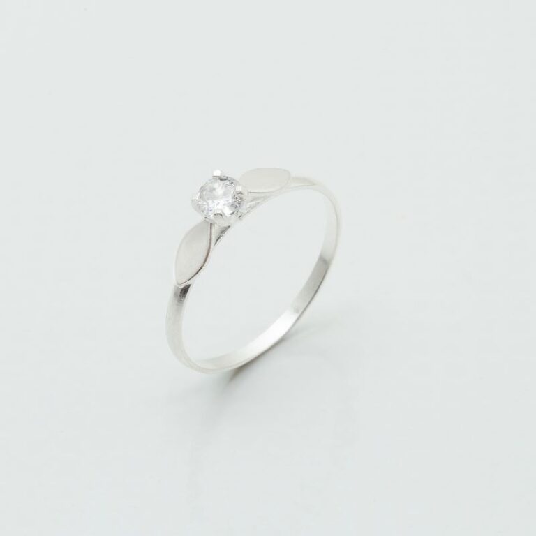 Solitário com Detalhe Prata 925 Solitário com Detalhe Prata 925