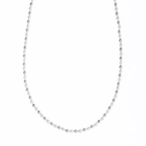 Choker Bolinhas e Pérolas Prata 925