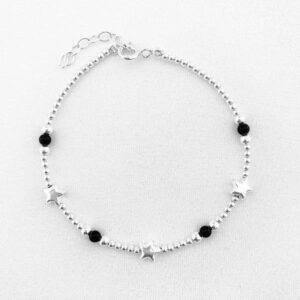 Pulseira Estrela Bolinhas Prata 925