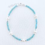 Pulseira Cristais Azuis Prata 925