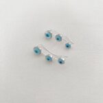 Brinco Earcuff Olho Grego Prata 925