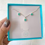 Conjunto Redondo Zircônia Verde Prata 925 - Imagem 4