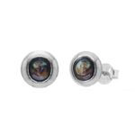 Brinco Redondo Abalone Prata 925