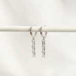 Brinco Argola Click Cristal Prata 925