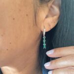 Brinco Argola Click Verde Prata 925 - Imagem 2