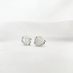 Brinco Rosa Madrepérola Prata 925