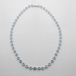 Colar Gargantilha Fina Azul Prata 925