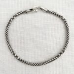 Pulseira Pipoca 3mm Prata de Bali 925