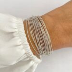 Pulseira 20 Fios de Malha Prata - Imagem 2