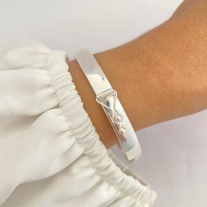 Bracelete de Prata Abaulado Fio 6mm