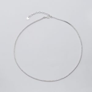 Choker Riviera Zircônias Brancas Prata 925