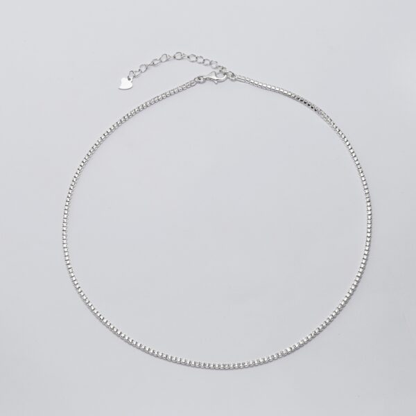 Choker Riviera Zircônias Brancas Prata 925 - Imagem 1