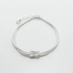 Pulseira Nó Dupla Prata 925