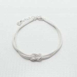 Pulseira Nó Dupla Prata 925