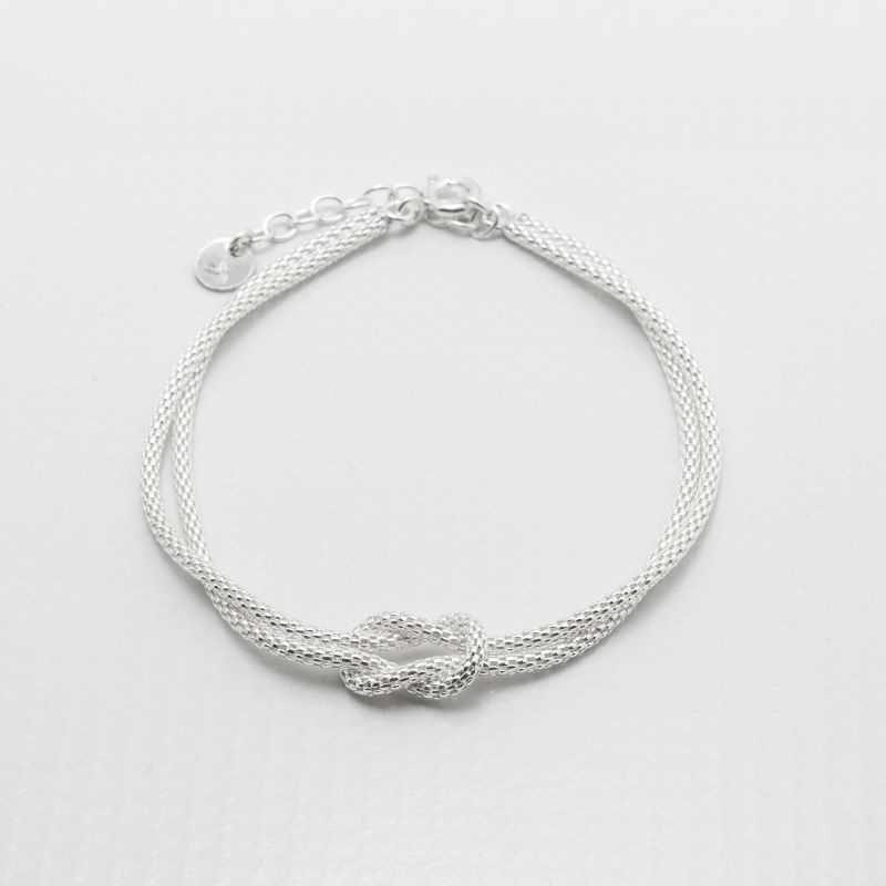 Pulseira Nó Dupla Prata 925 Pulseira Nó Dupla Prata 925 - Imagem 1