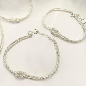 Pulseira Nó Dupla Prata 925