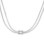 Colar Nó Dupla Prata 925