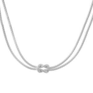 Colar Nó Dupla Prata 925