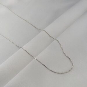 Corrente Prata Veneziana 1mm de 60 cm