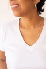 Corrente Prata Veneziana 1mm de 60 cm - Imagem 2