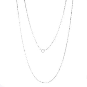 Corrente Unissex Tijolinho de 70cm Prata 925