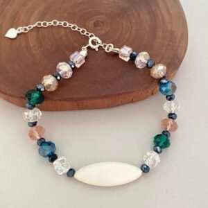 Pulseira Exclusiva Multicolor Madrepérola Prata 925 Pulseira Exclusiva Multicolor Madrepérola Prata 925