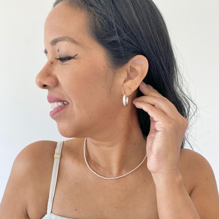 Choker Bolinhas e Pérolas Prata 925 Choker Bolinhas e Pérolas Prata 925