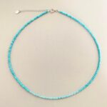 Colar Cristais Azul Turquesa Prata 925