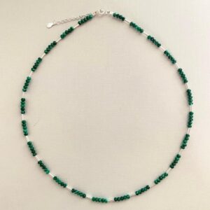 Colar Cristal Verde Esmeralda Prata 925