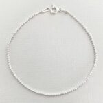 Pulseira de Prata de Bolinhas Diamantadas