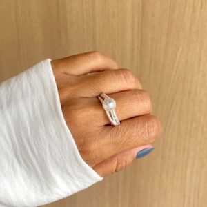 Anel Rendado Filigrana Prata Bolinha